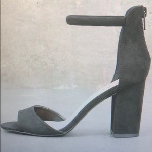 Black ankle strap heels